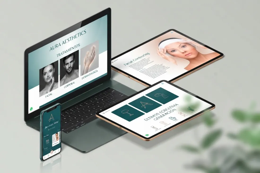 Ejemplo de web de clínica estética con cita online