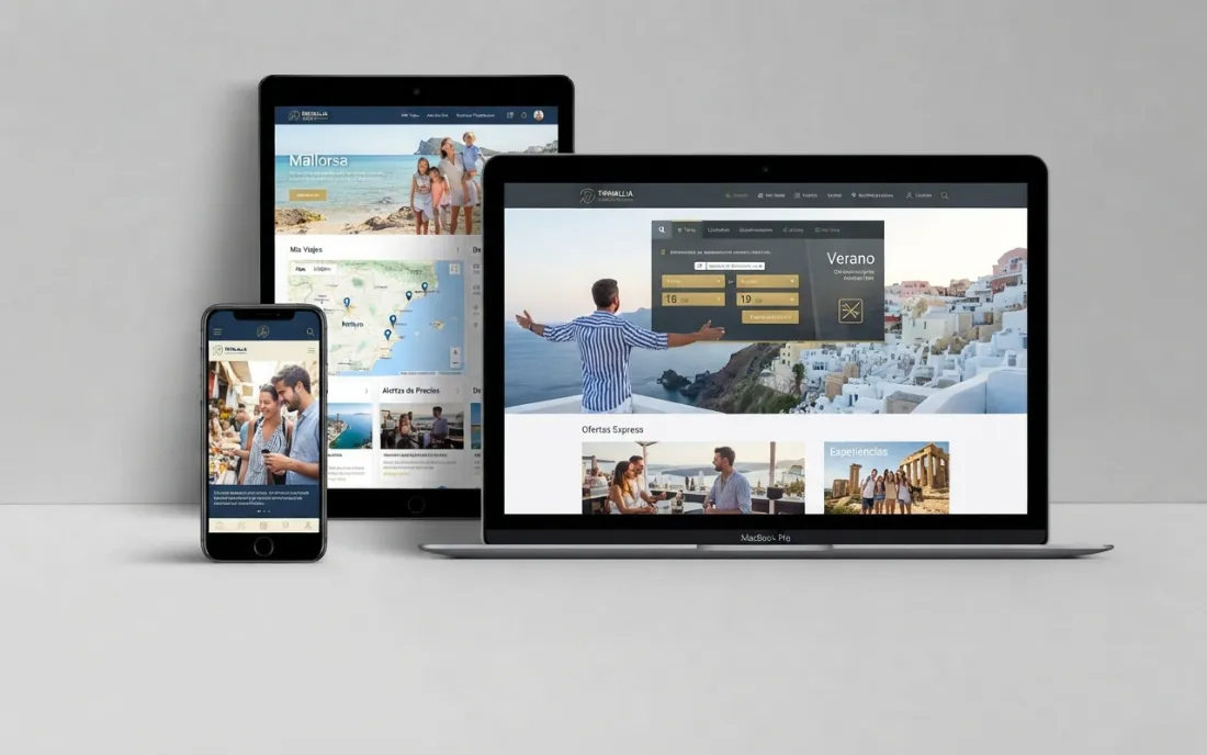 Ejemplo de diseño web para viajes a medida