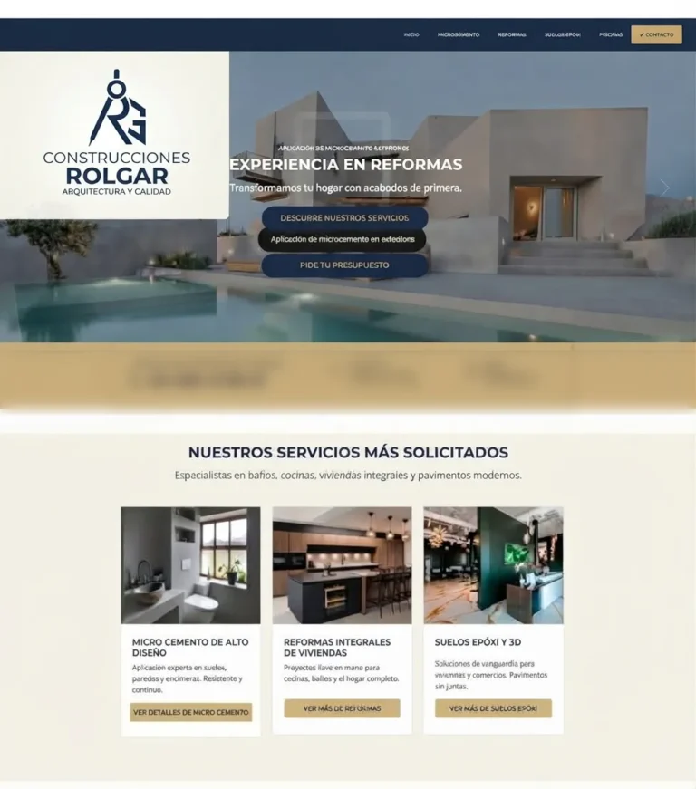 Web de hogar y jardín vista en varios dispositivos