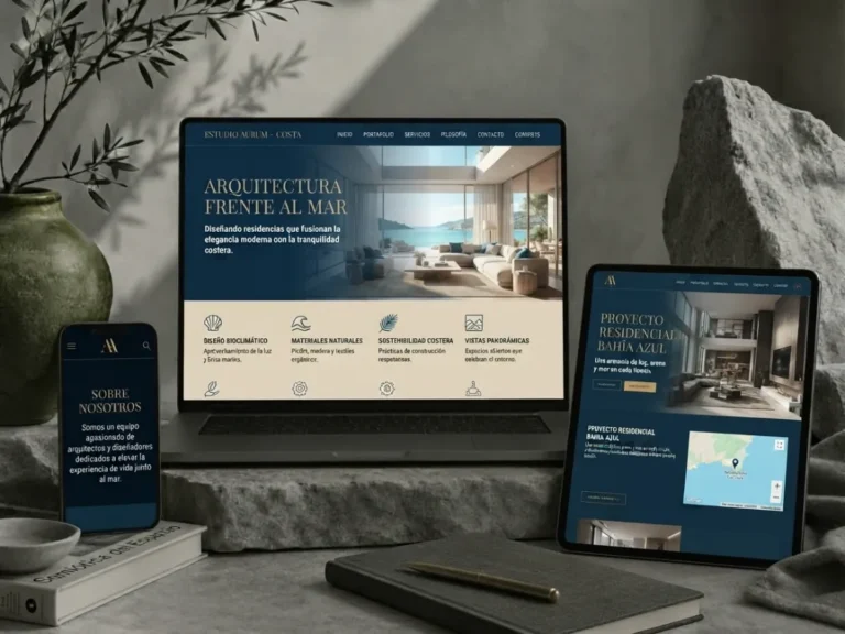 Web de mueble y decoración vista en varios dispositivos