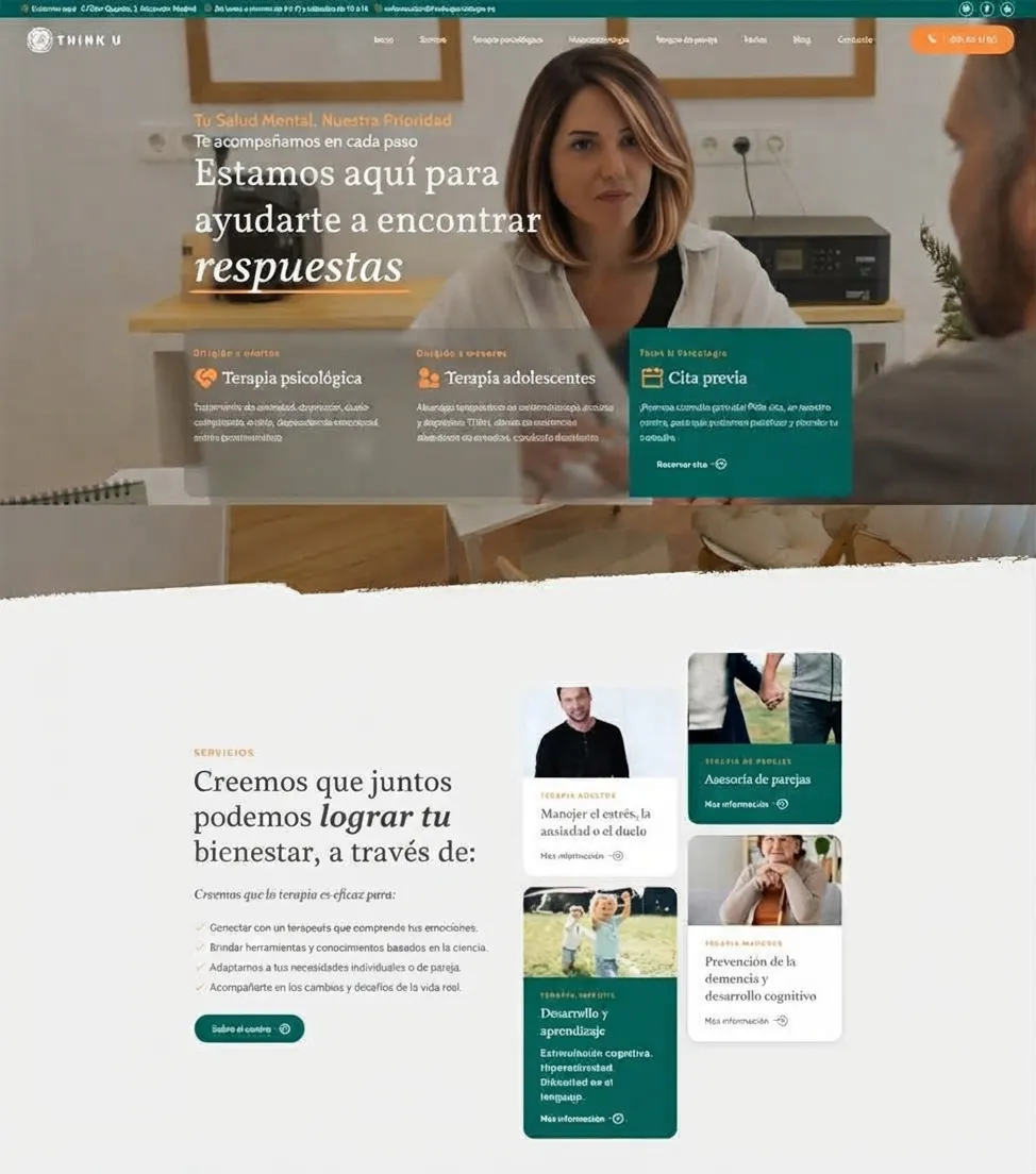 Marketing digital para psicólogos: web de centro de psicología optimizada para SEO