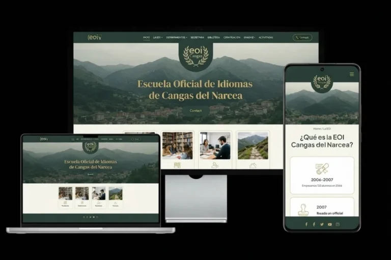 Web de comercio y ecommerce vista en varios dispositivos