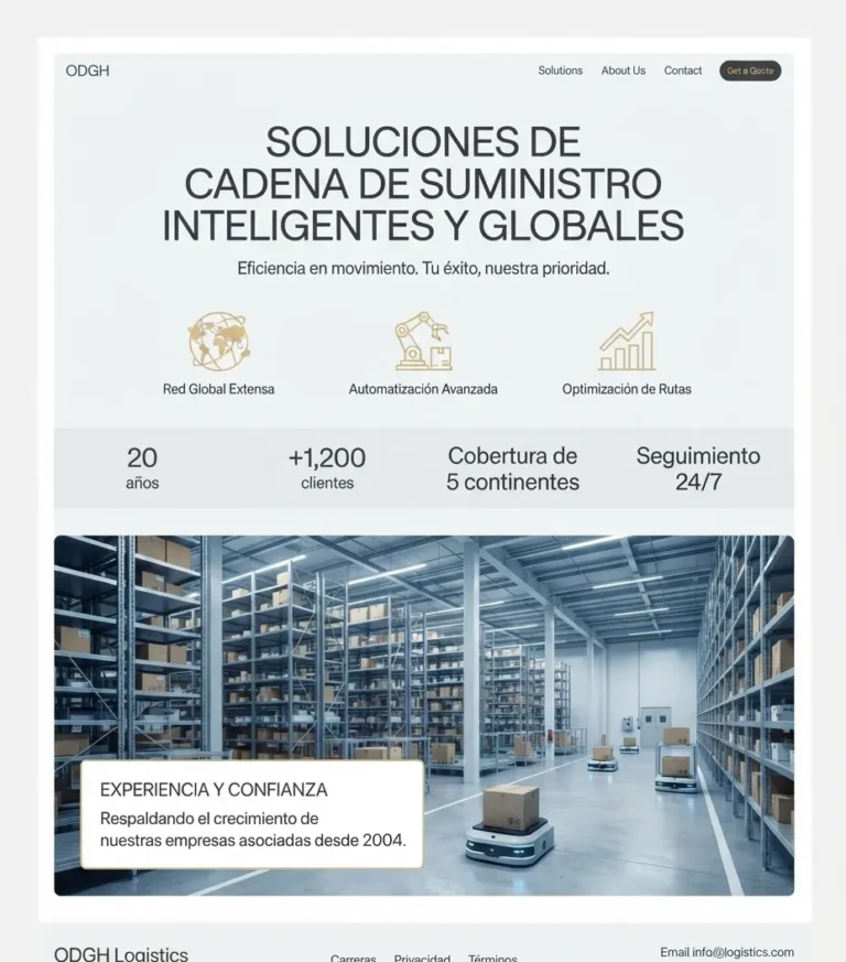 Web de industria vista en varios dispositivos