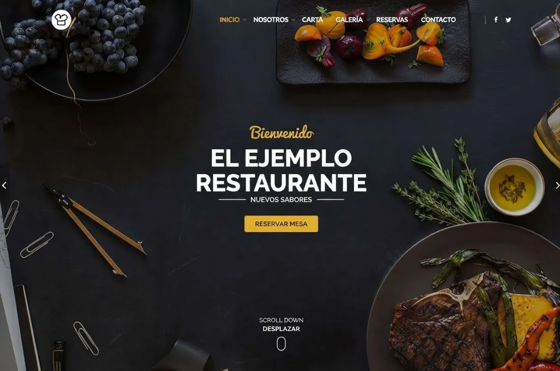 Ejemplo de web de restaurante con reserva online